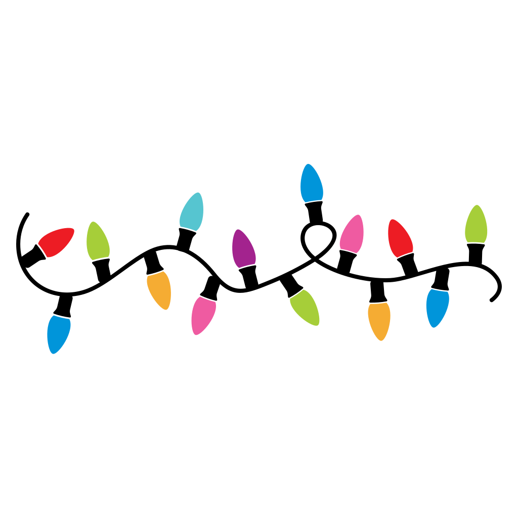 Creative vector design of colorful Christmas lights for crafts