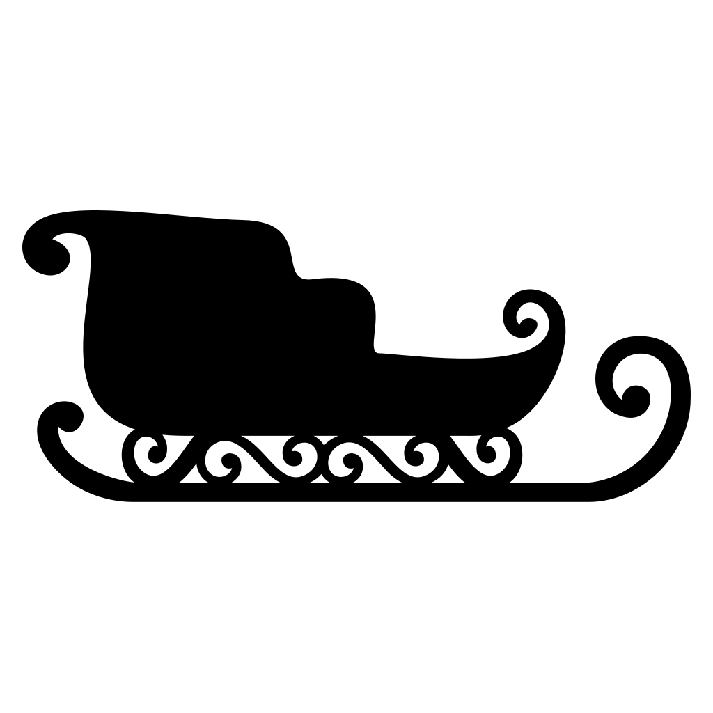 Creative vector design of a Christmas santa sleigh for crafting