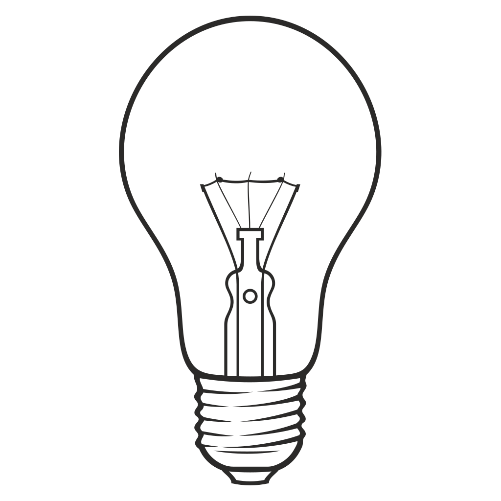 Elegant classic light bulb vector design for creative projects