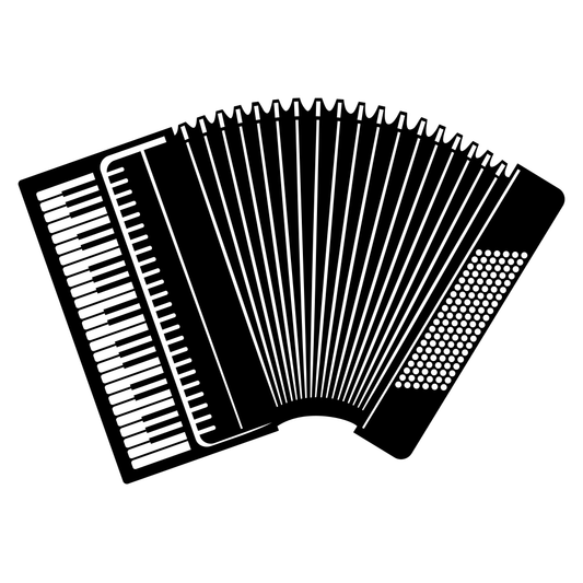 Elegant classical accordion vector design for cutting machines