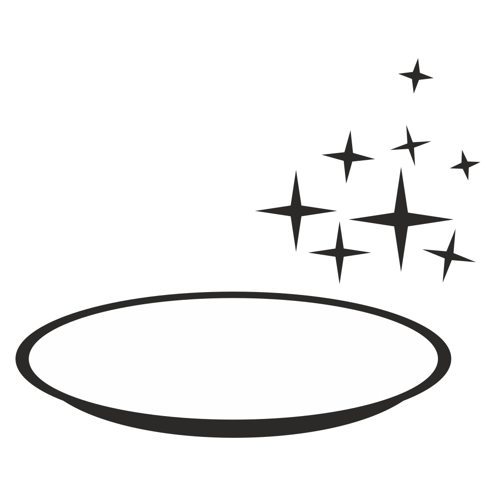 Classic clean plate design with magical sparkle elements