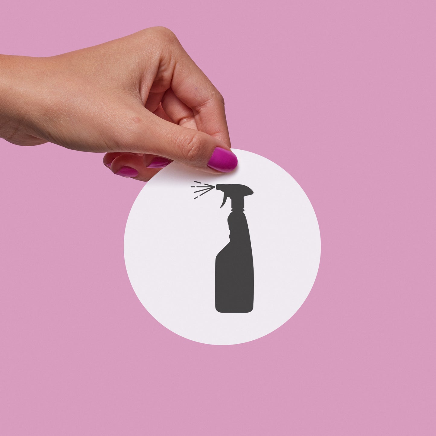 Creative vector design of a cleaning spray bottle for crafting