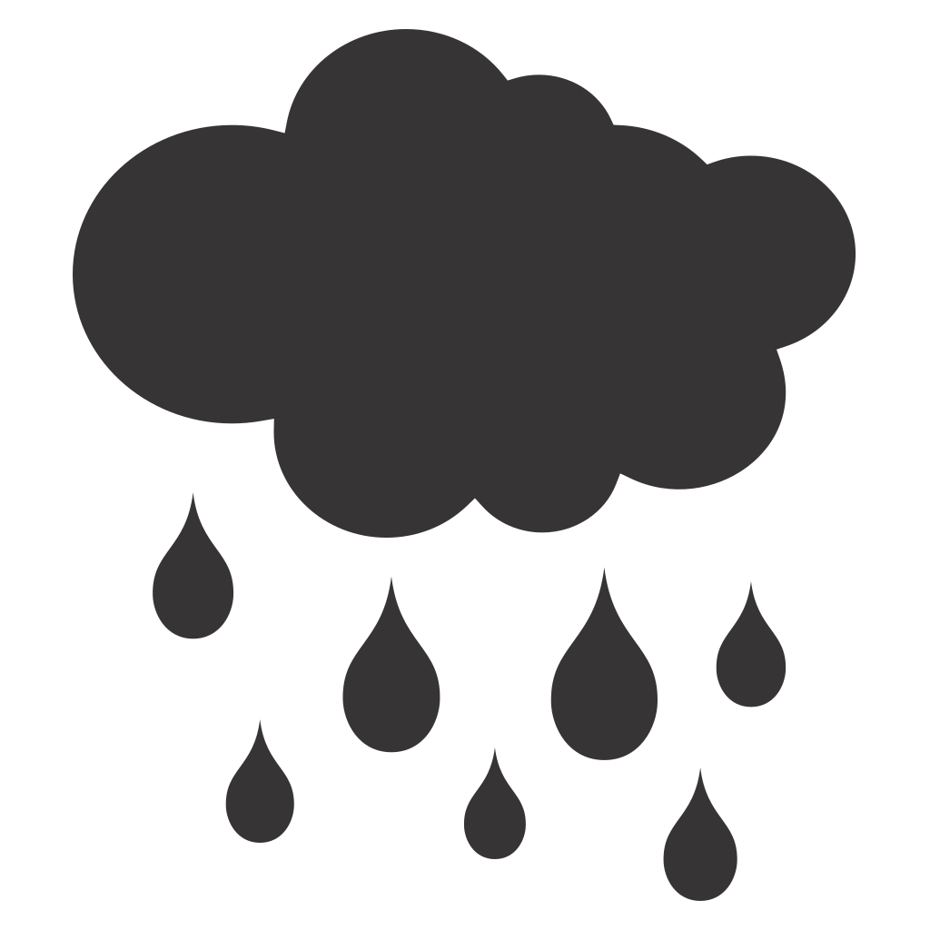 Creative cloud with raindrops design for cutting machines