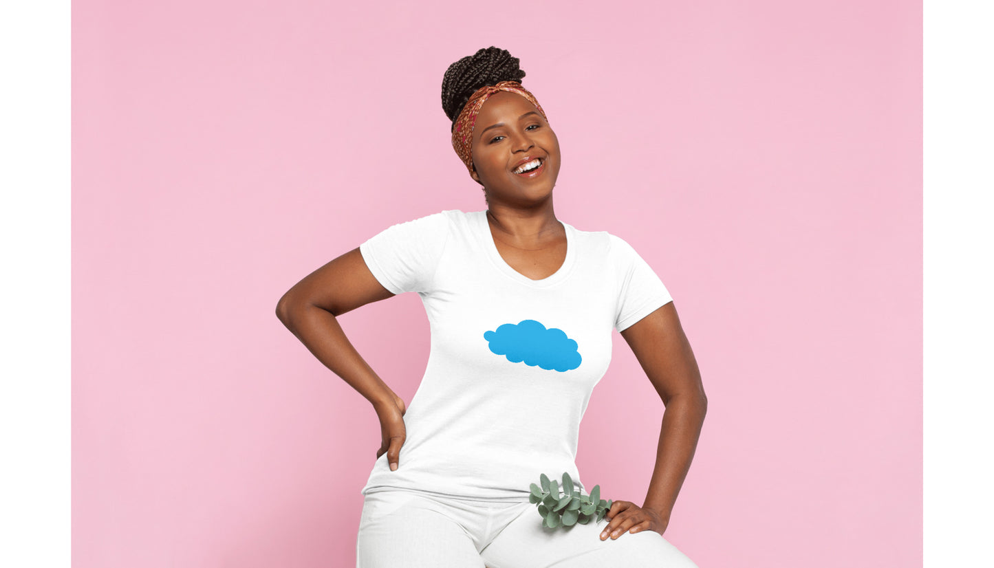 Vibrant blue cloud design for crafting enthusiasts