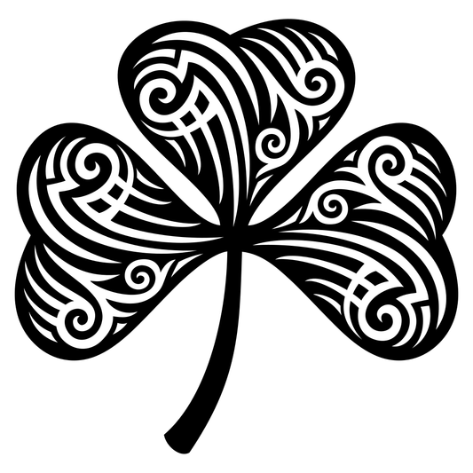 Elegant clover design for cutting machines and crafts