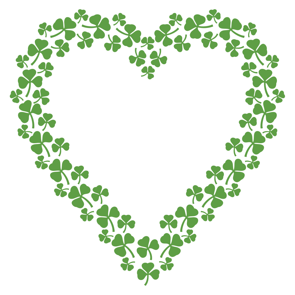 Clover heart design for creative cutting projects