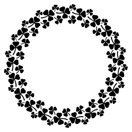 Clover leaf circle design in vector format for crafting