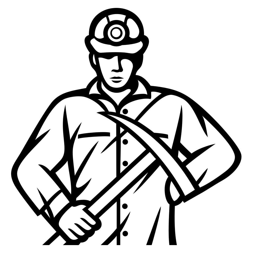 Coal miner preparing for work in an underground setting
