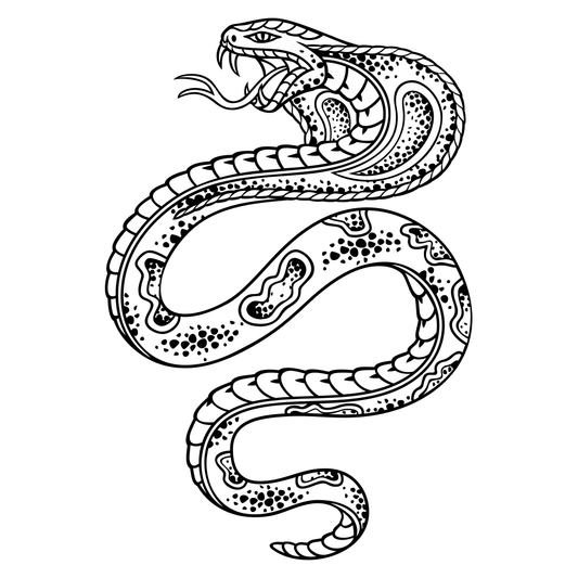 Intricate black and white cobra vector design for crafting