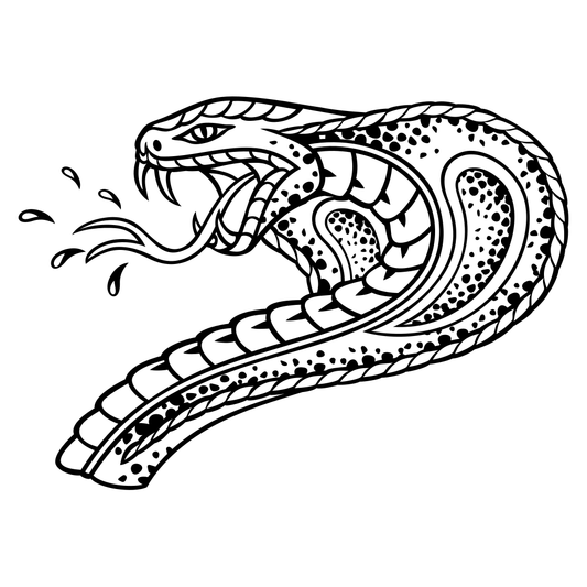 Unique cobra head vector design for crafting projects