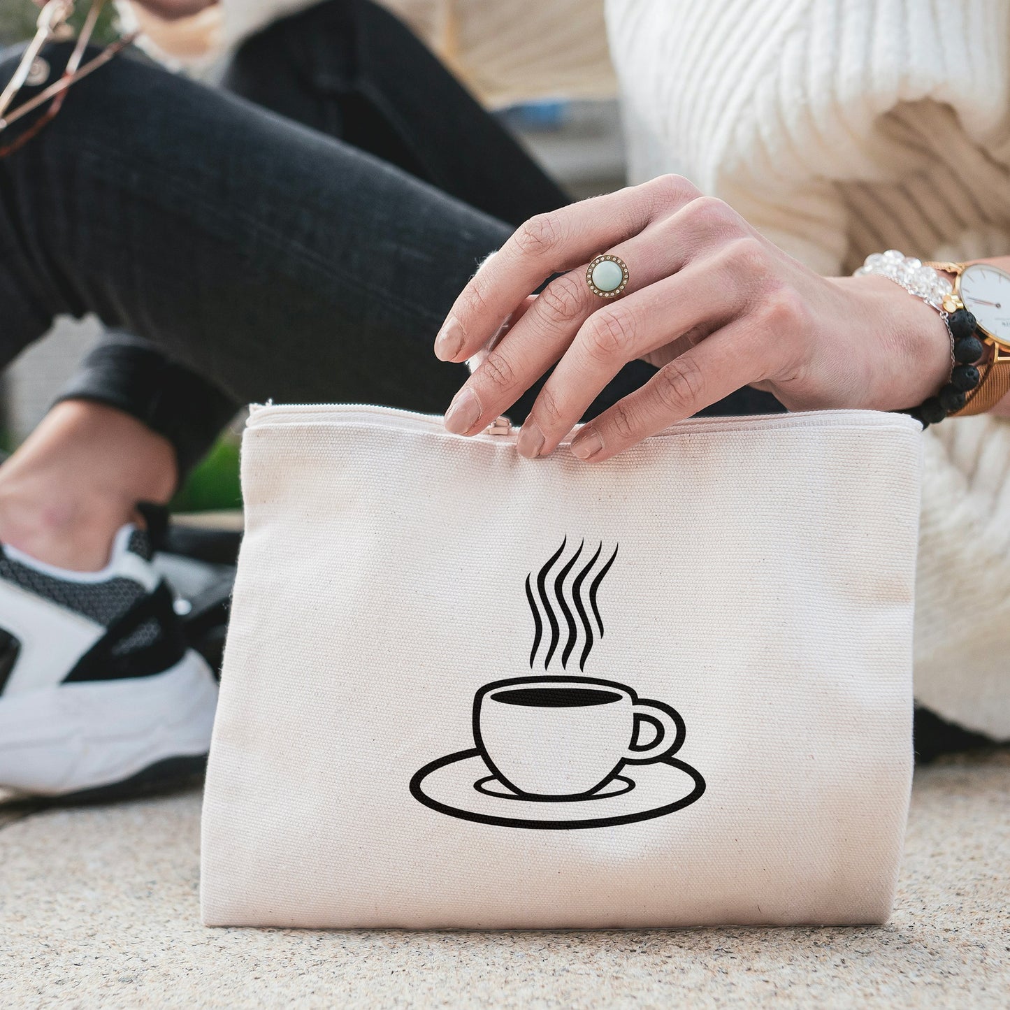 Layered coffee cup design for creative cutting projects