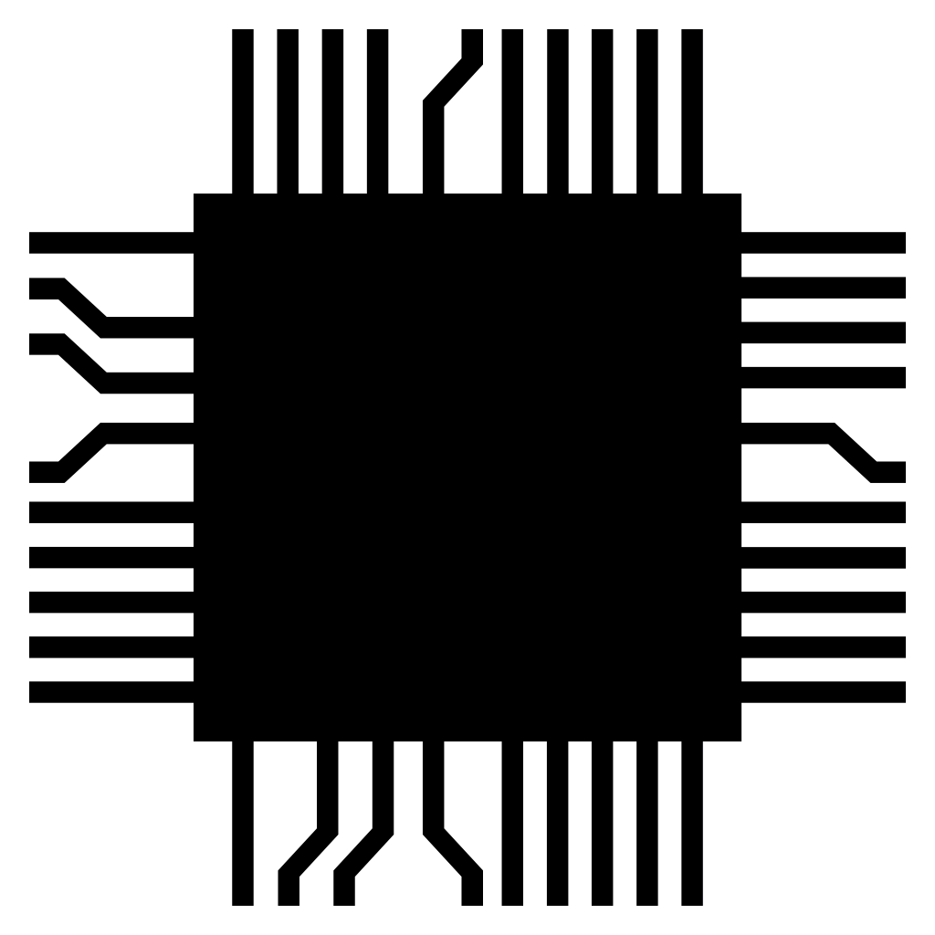 Creative vector design of a computer microchip for crafting