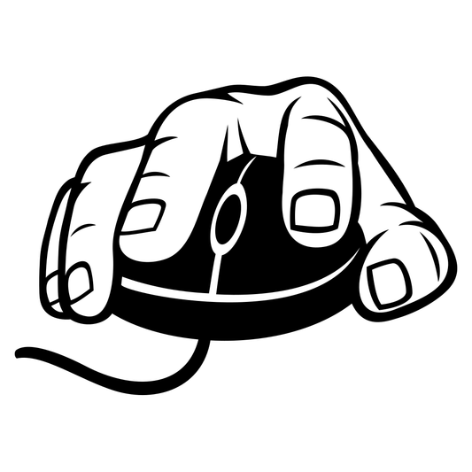 Creative hand design for computer mouse in svg format