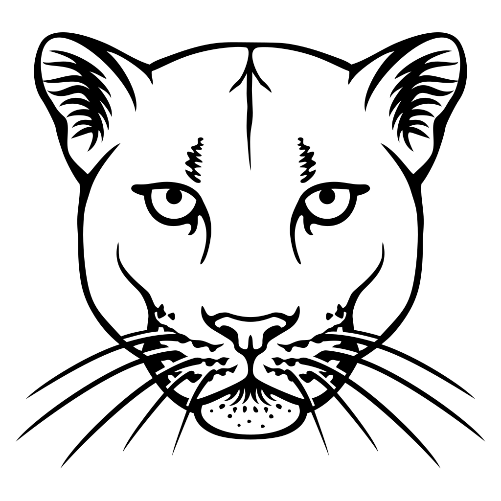 Elegant cougar head design for crafting enthusiasts