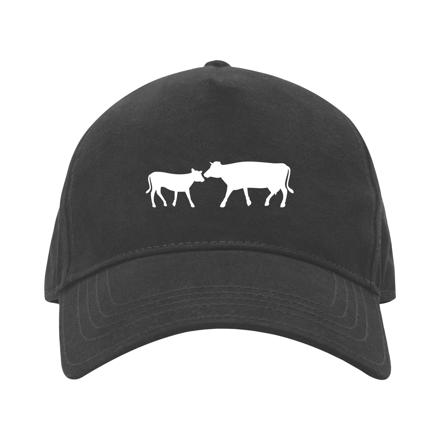 Embracing the bond between cow and calf in playful design