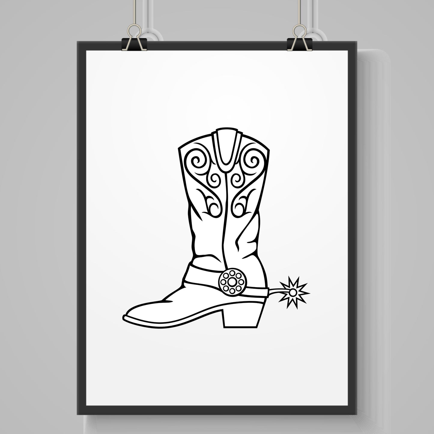 Stylish cowboy boots for vector cutting and crafting projects