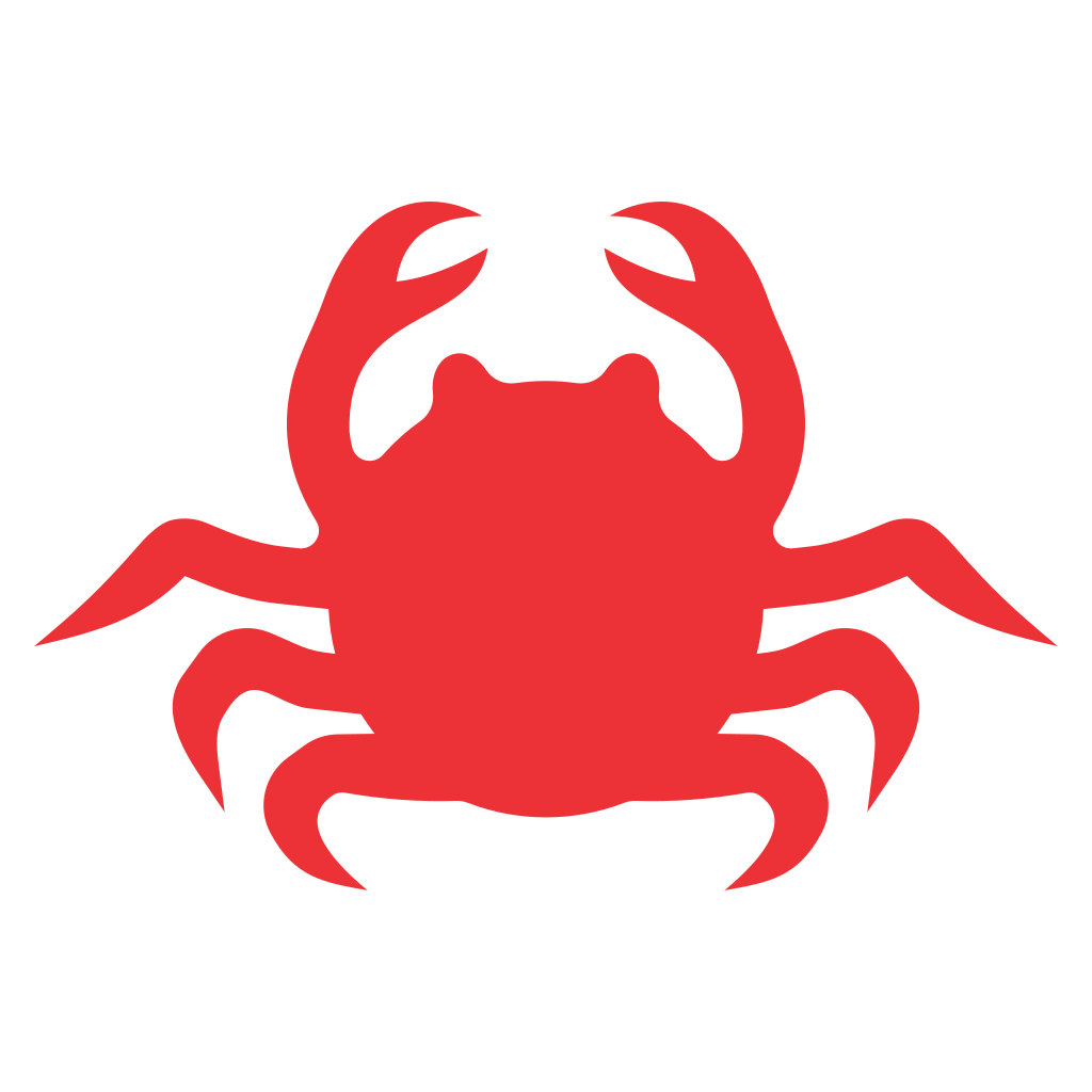 Creative red crab design for cutting machine projects