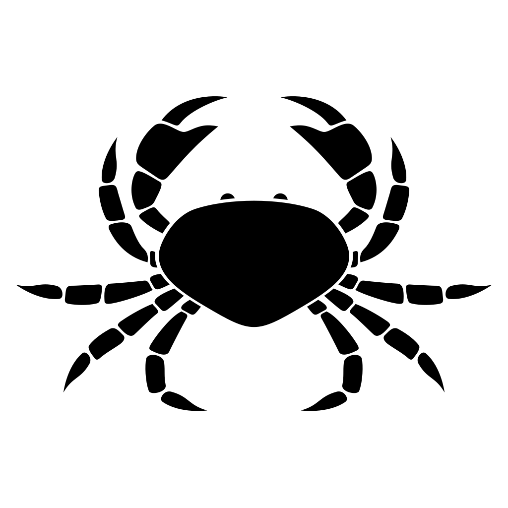 Unique crab silhouette design for creative cutting projects
