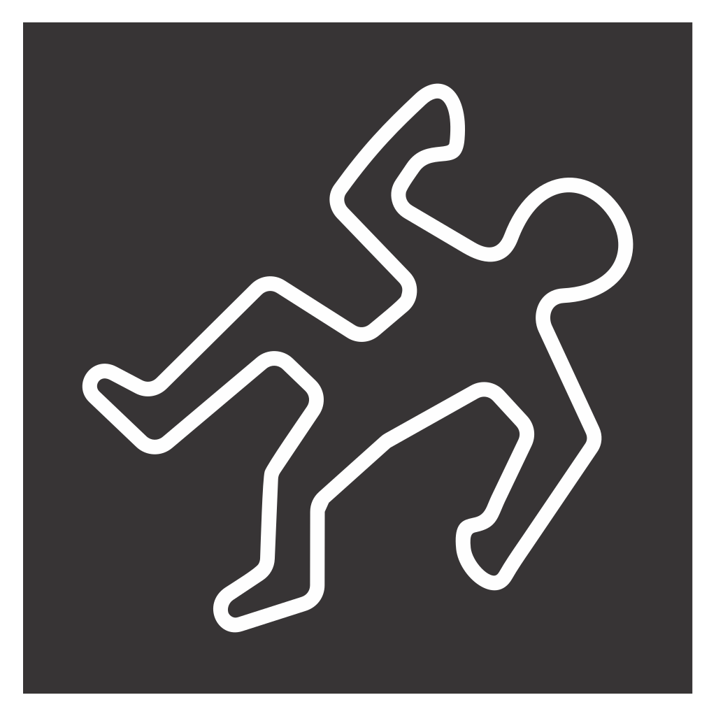Crime scene vector graphic for cutting machines and designs