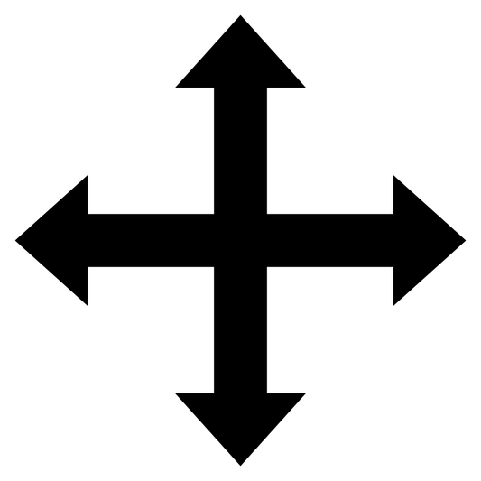 Creative design of directional arrows for cutting machines