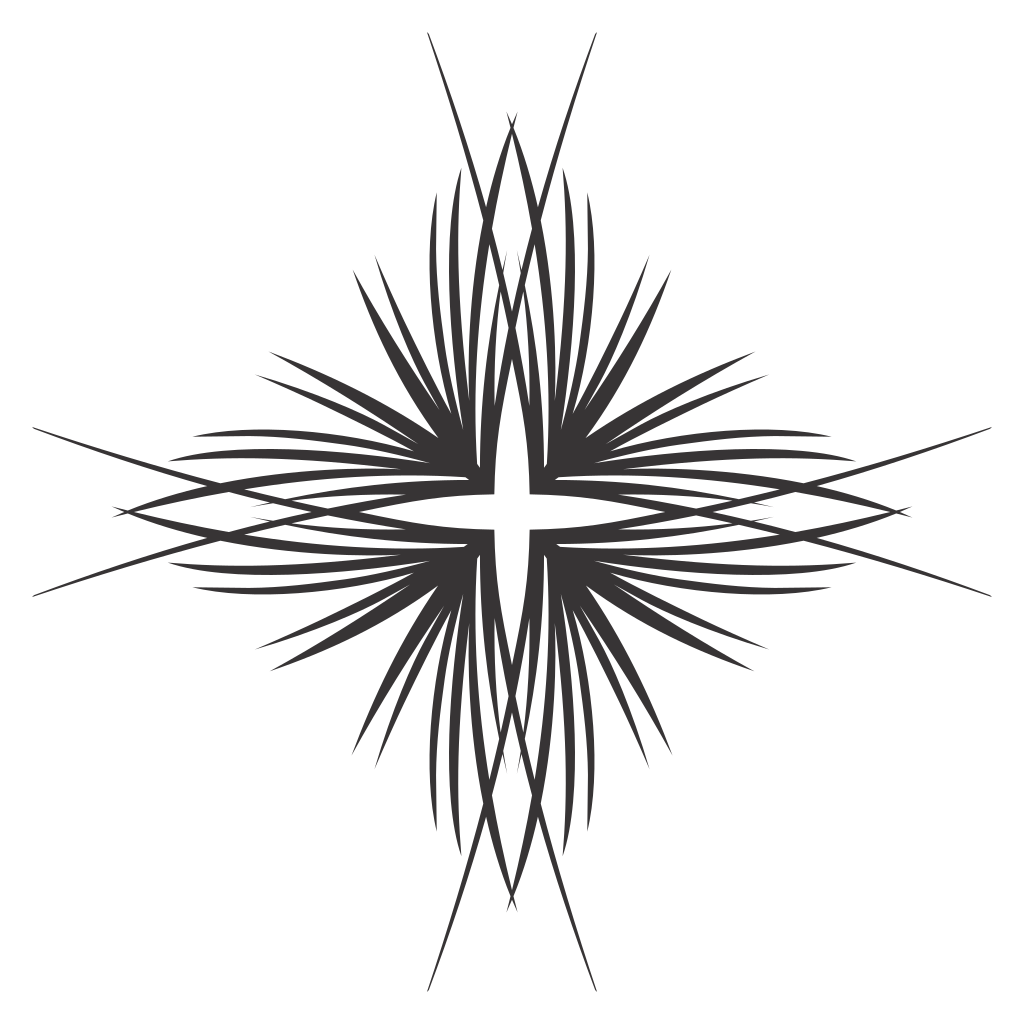 Intricate cross flower design perfect for cutting machines