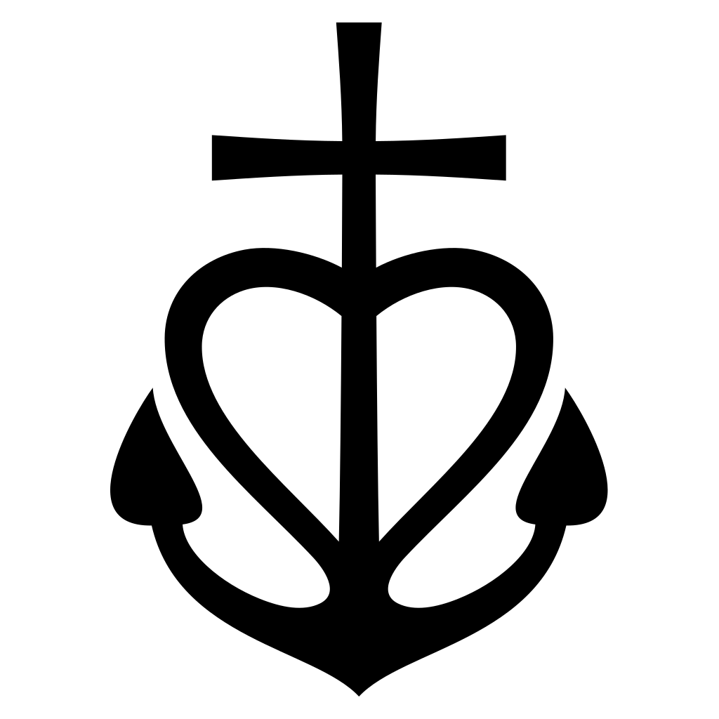 Creative cross heart anchor design for cutting machines