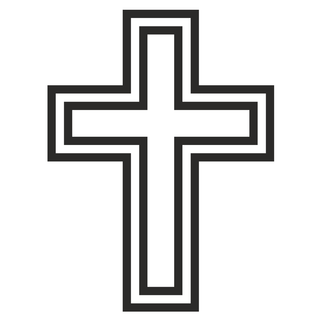 Minimalist cross vector graphic for creative projects