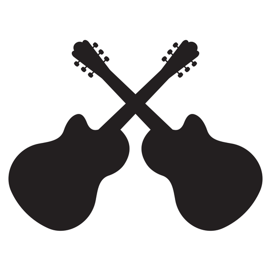 Crossed guitars design for creative cutting projects