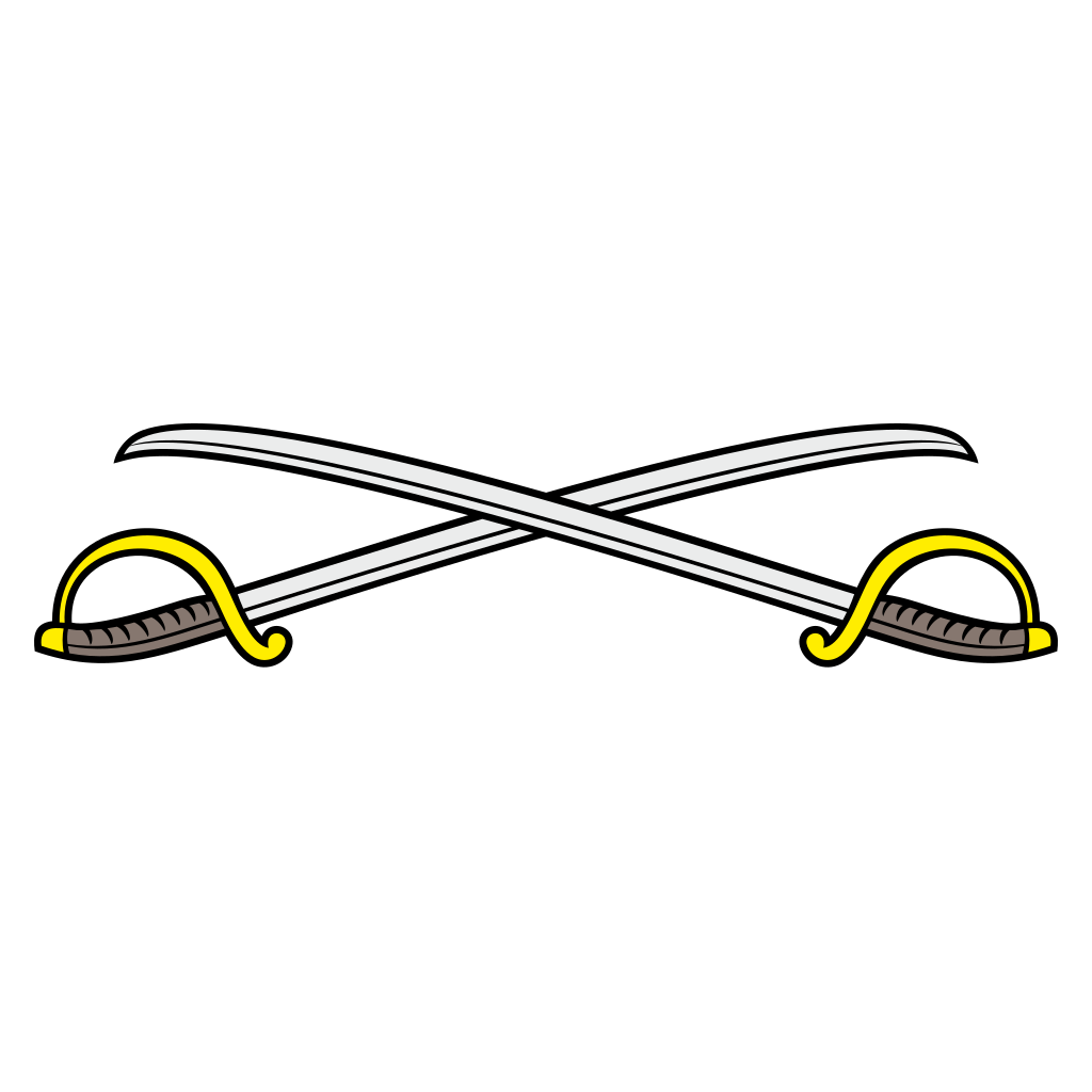 Crossed sabers design for engraving and crafting projects