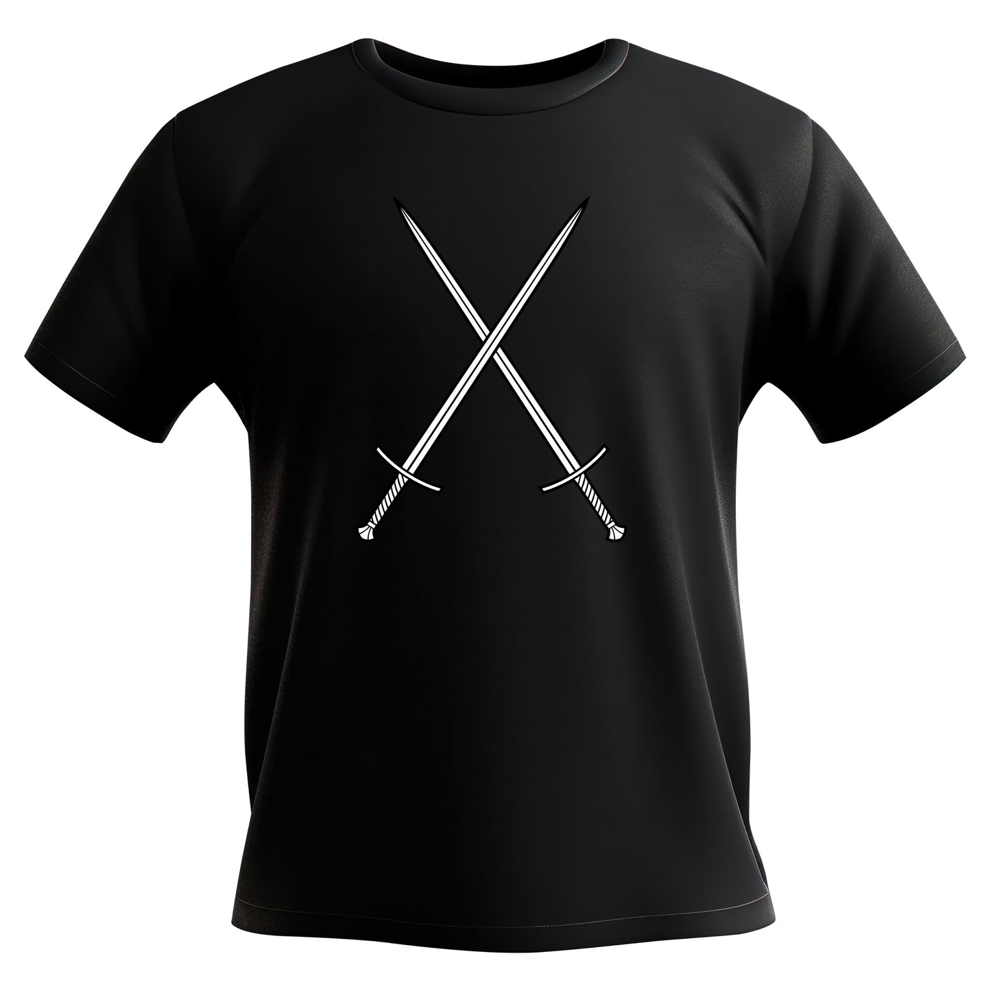 Crossed swords design for cutting machines and crafting projects