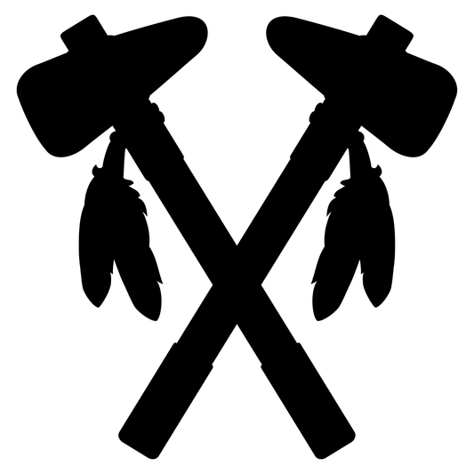 Creative crossed tomahawks design for crafting projects