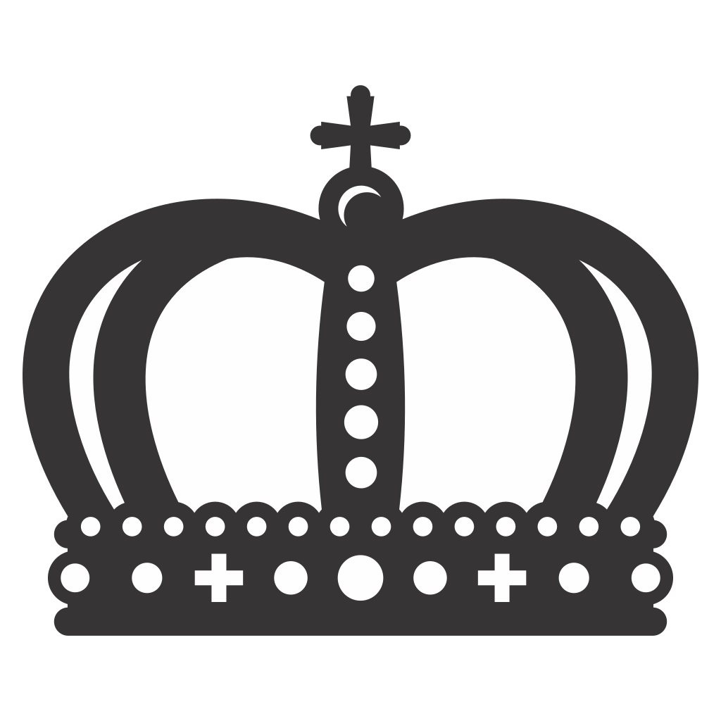Elegant crown design for crafting and decoration projects