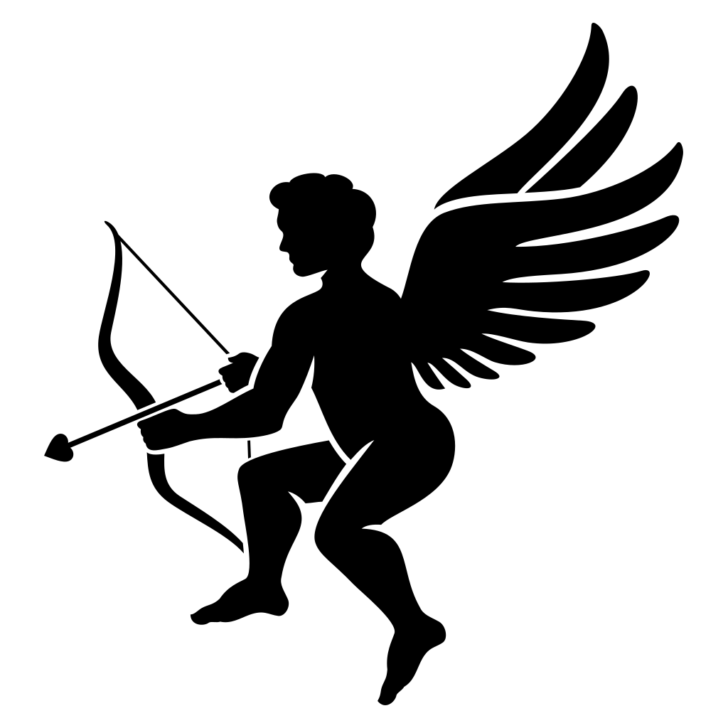Creative cupid icon for cutting machines and crafts