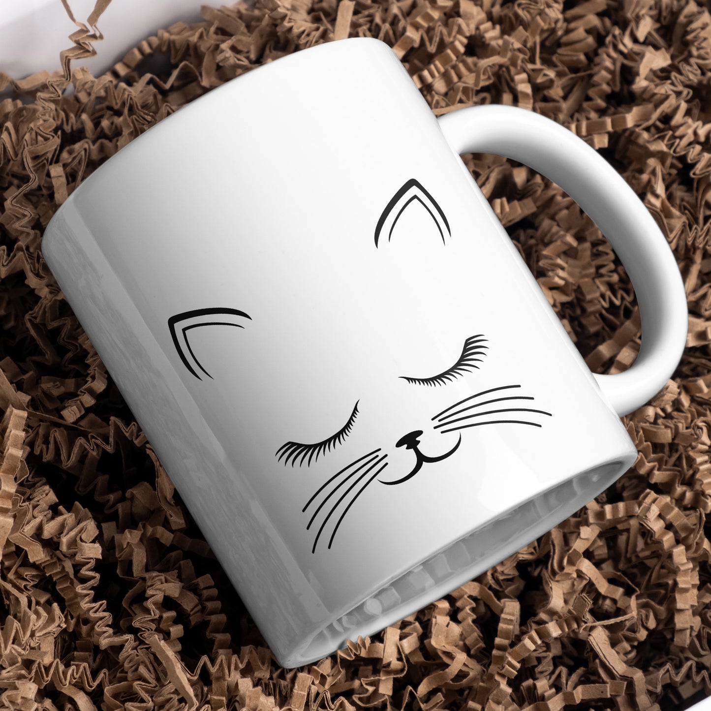 Whimsical cat face design for creative crafting projects