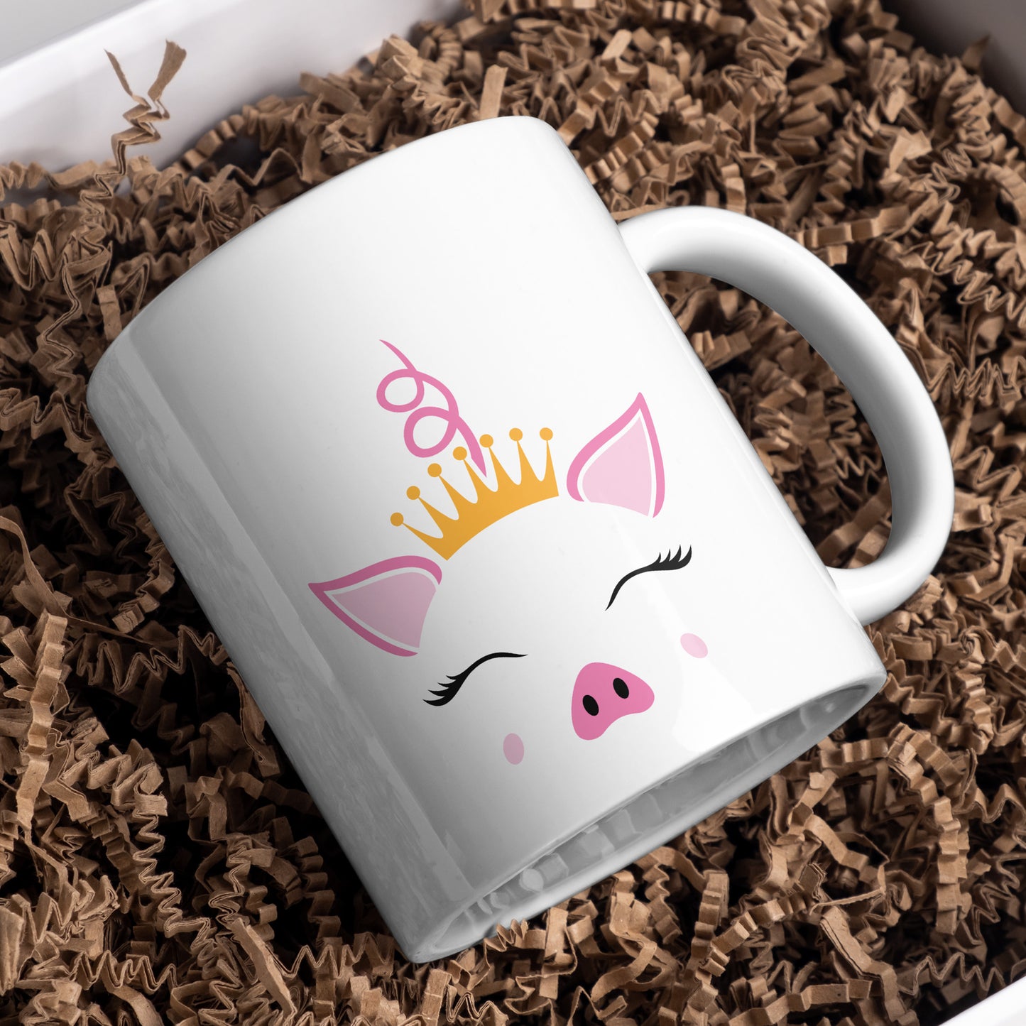 Cute pig princess design for crafting and cutting fun