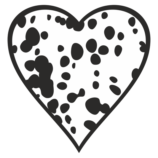 Dalmatians spots heart design for cutting machines