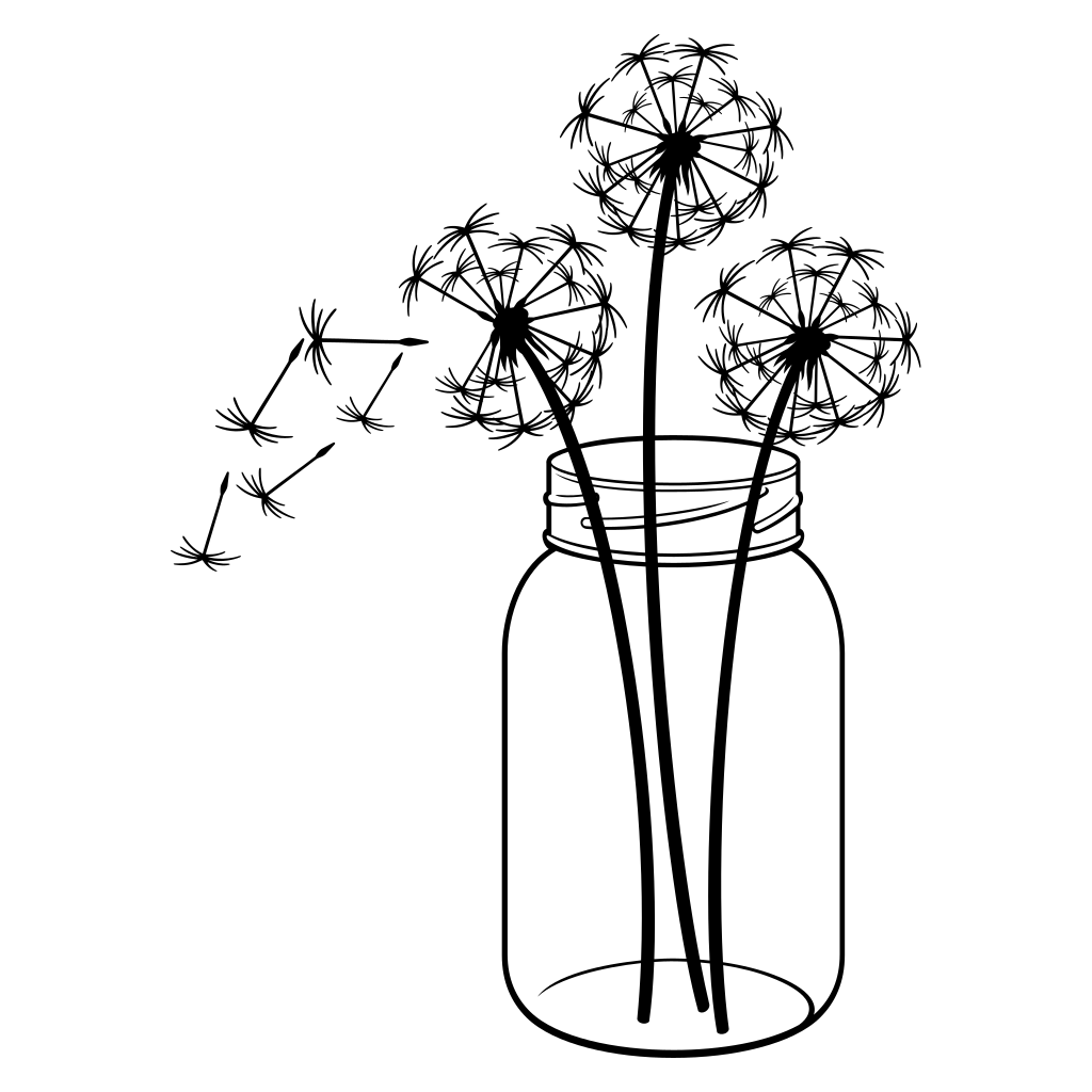 Dandelions in jar create an enchanting crafting design