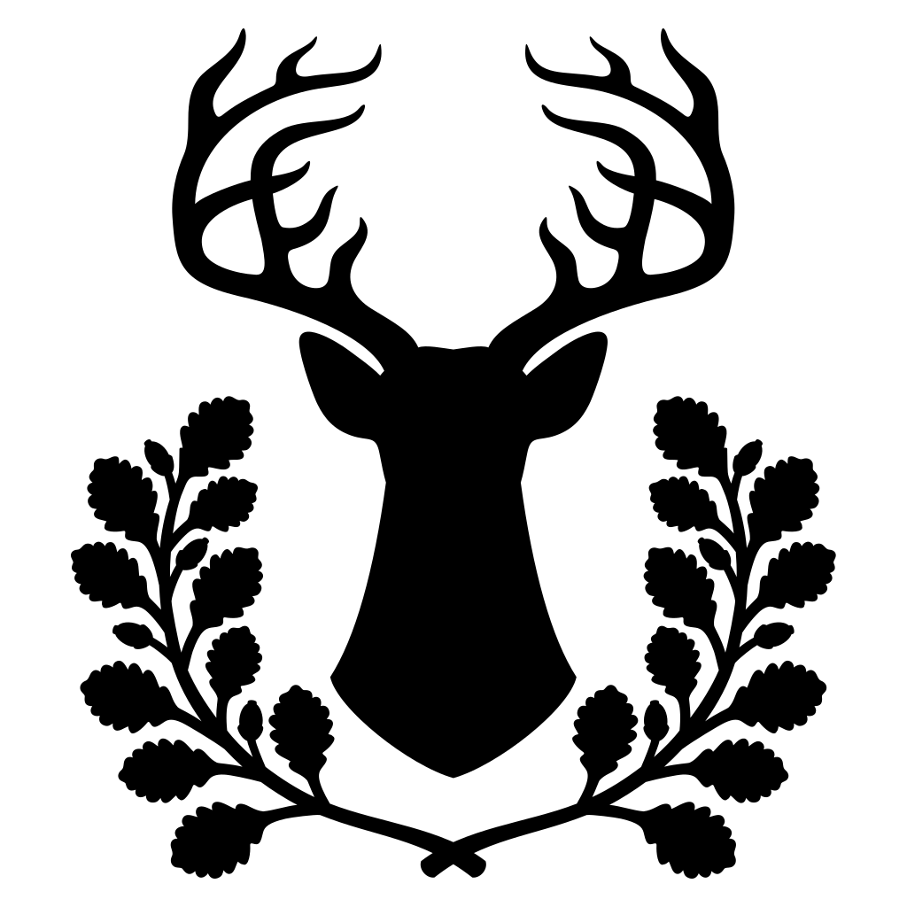 Elegant deer and oak wreath design for crafting projects
