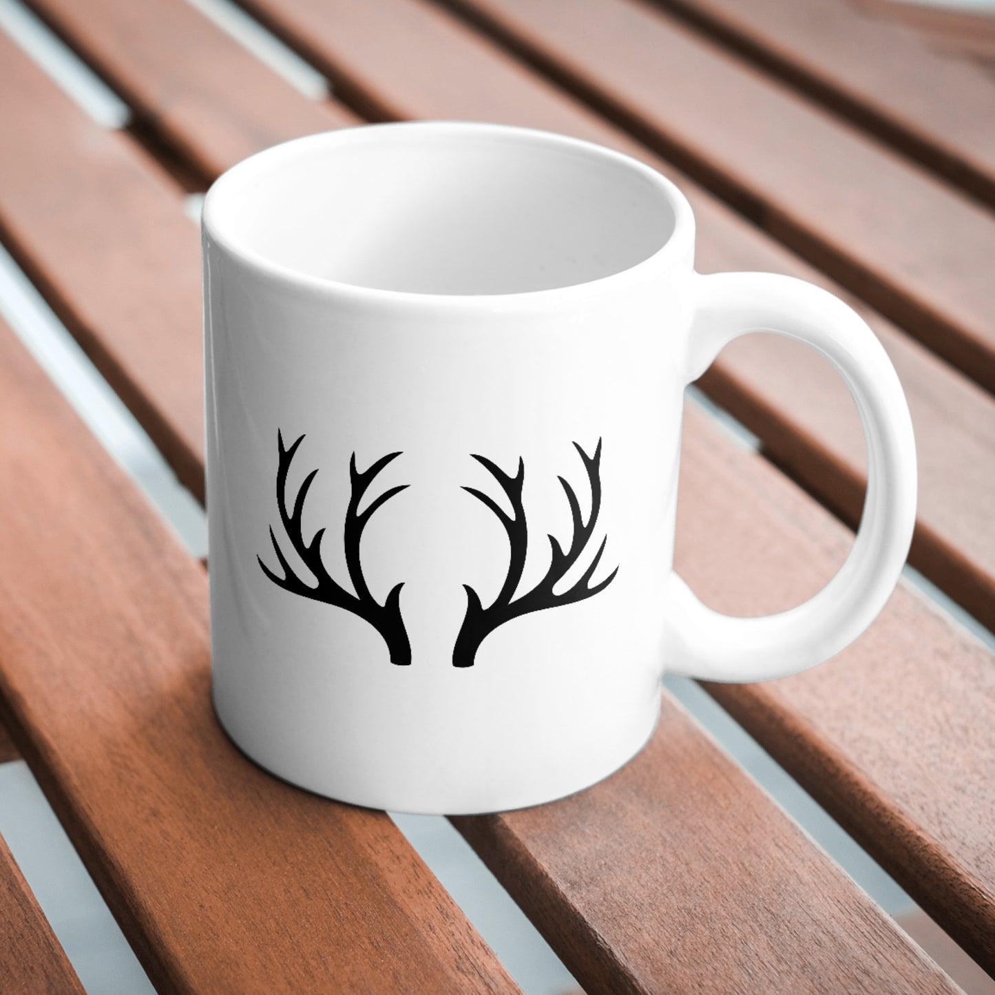 Intricate deer antler silhouette design for crafting lovers