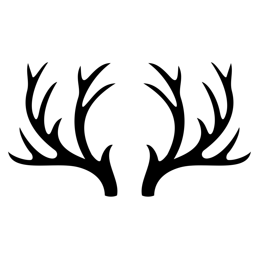Intricate deer antler silhouette design for crafting lovers