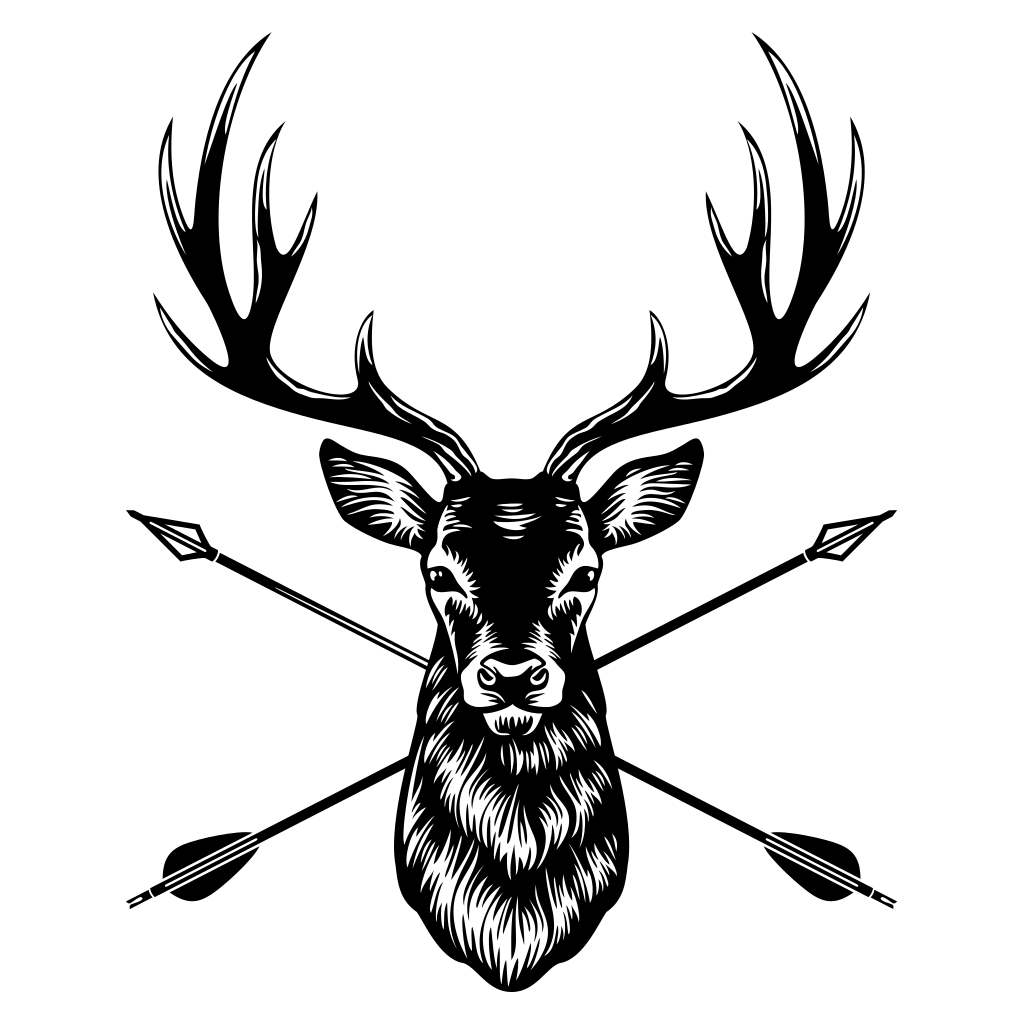 Creative layered deer head design for cutting machines