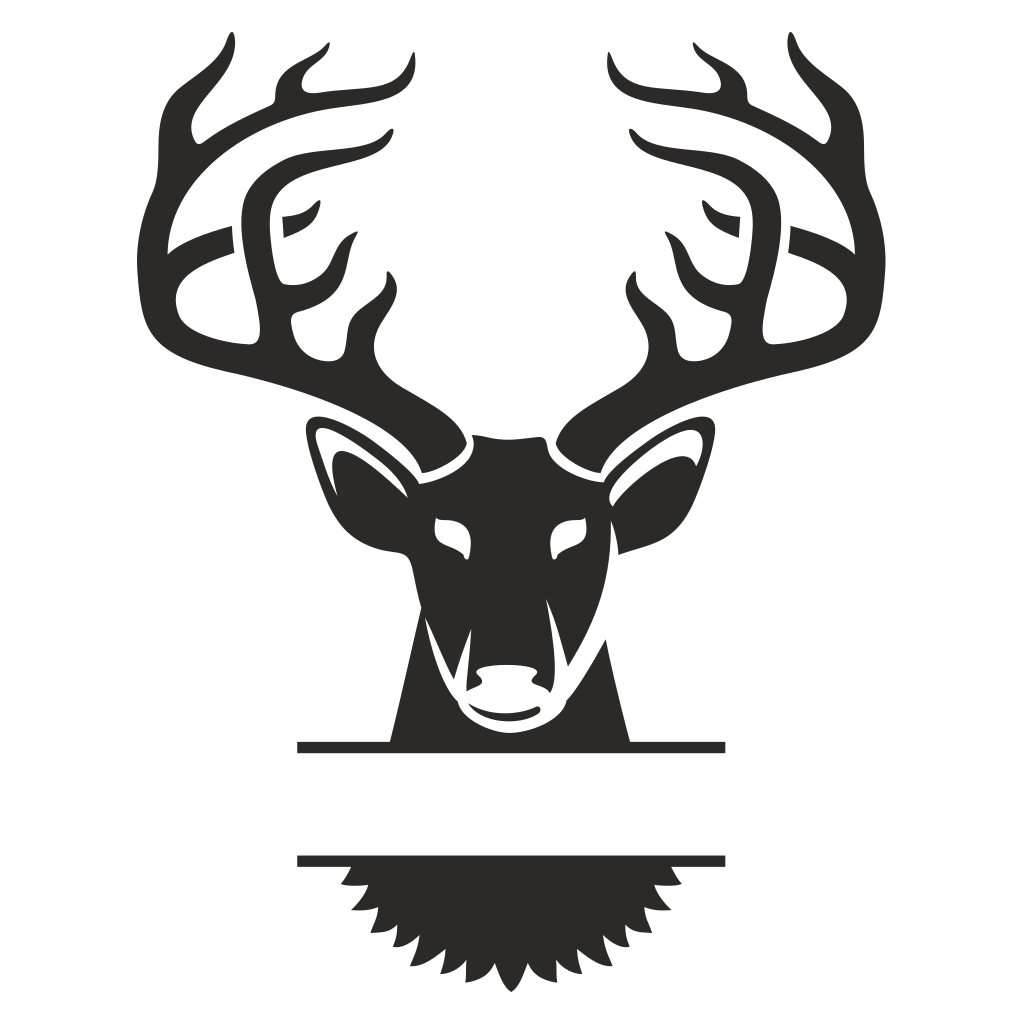 Stylish deer monogram design for creative cutting projects