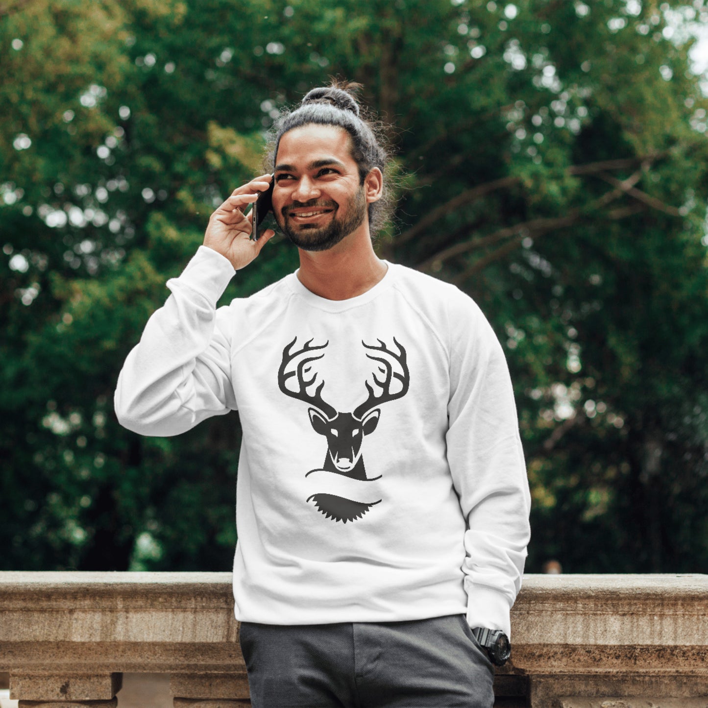 Elegant deer monogram design for cutting machines