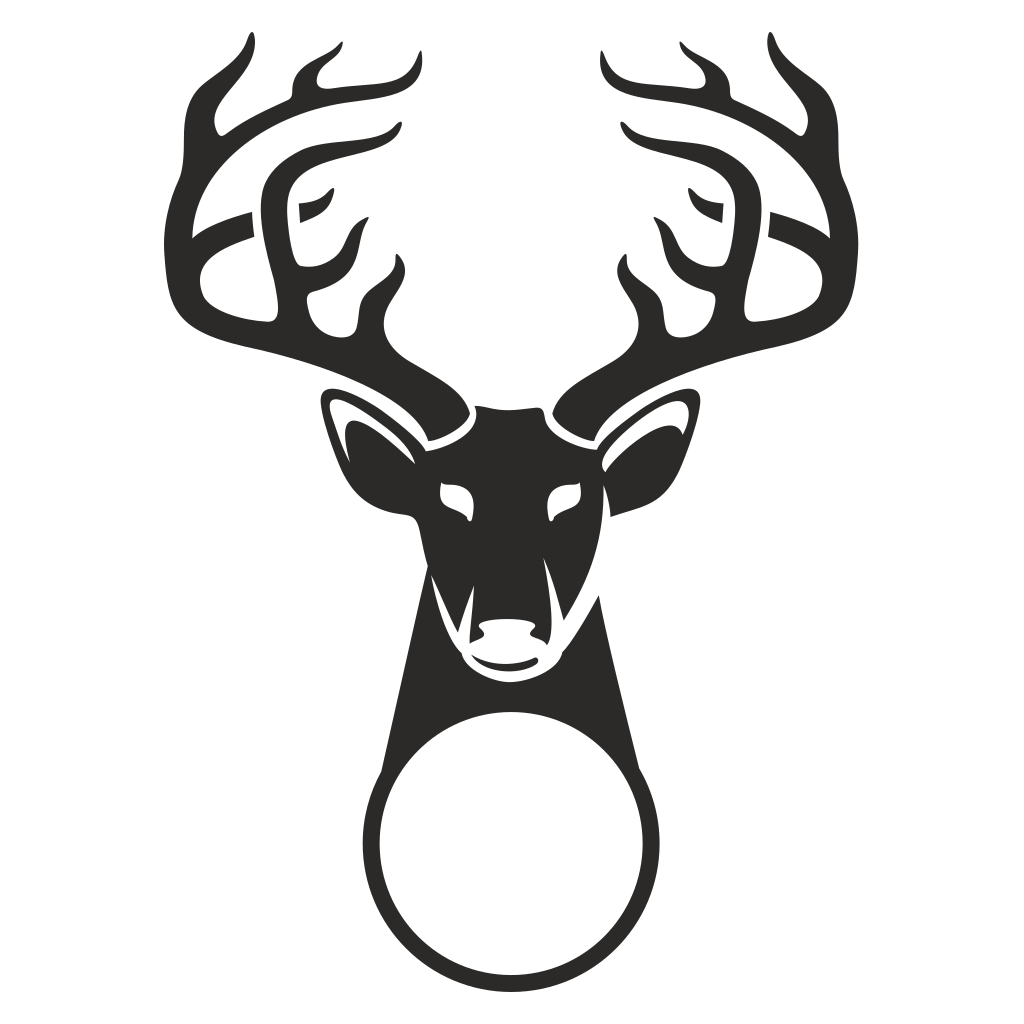 Create unique deer monogram designs with vector svg files