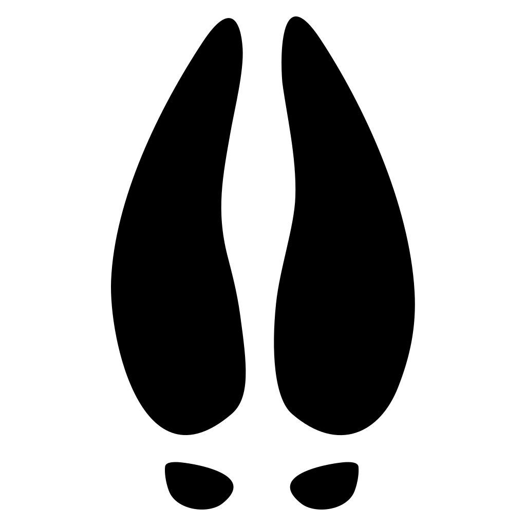 Unique deer paw print vector for creative cutting designs