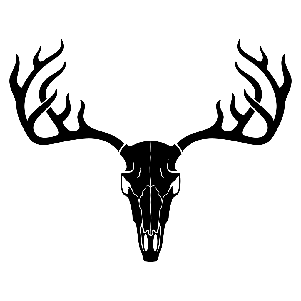 Intricate deer skull design for creative cutting projects