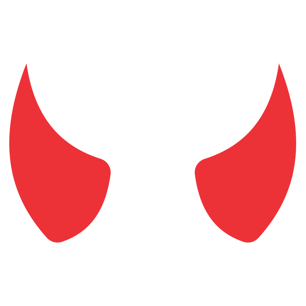 Creative devil horns vector design for cutting machines
