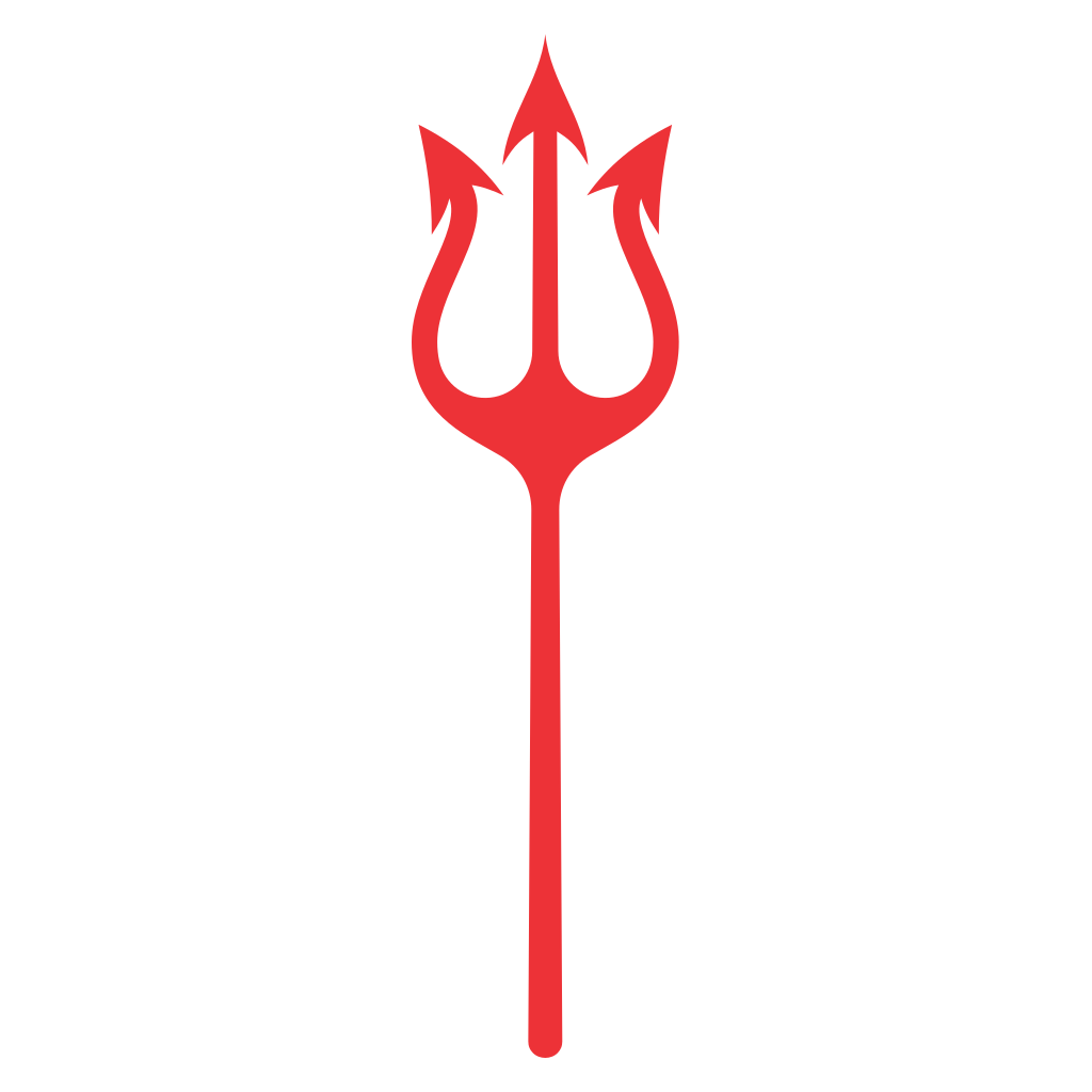 Create vibrant designs with a devil pitchfork vector file