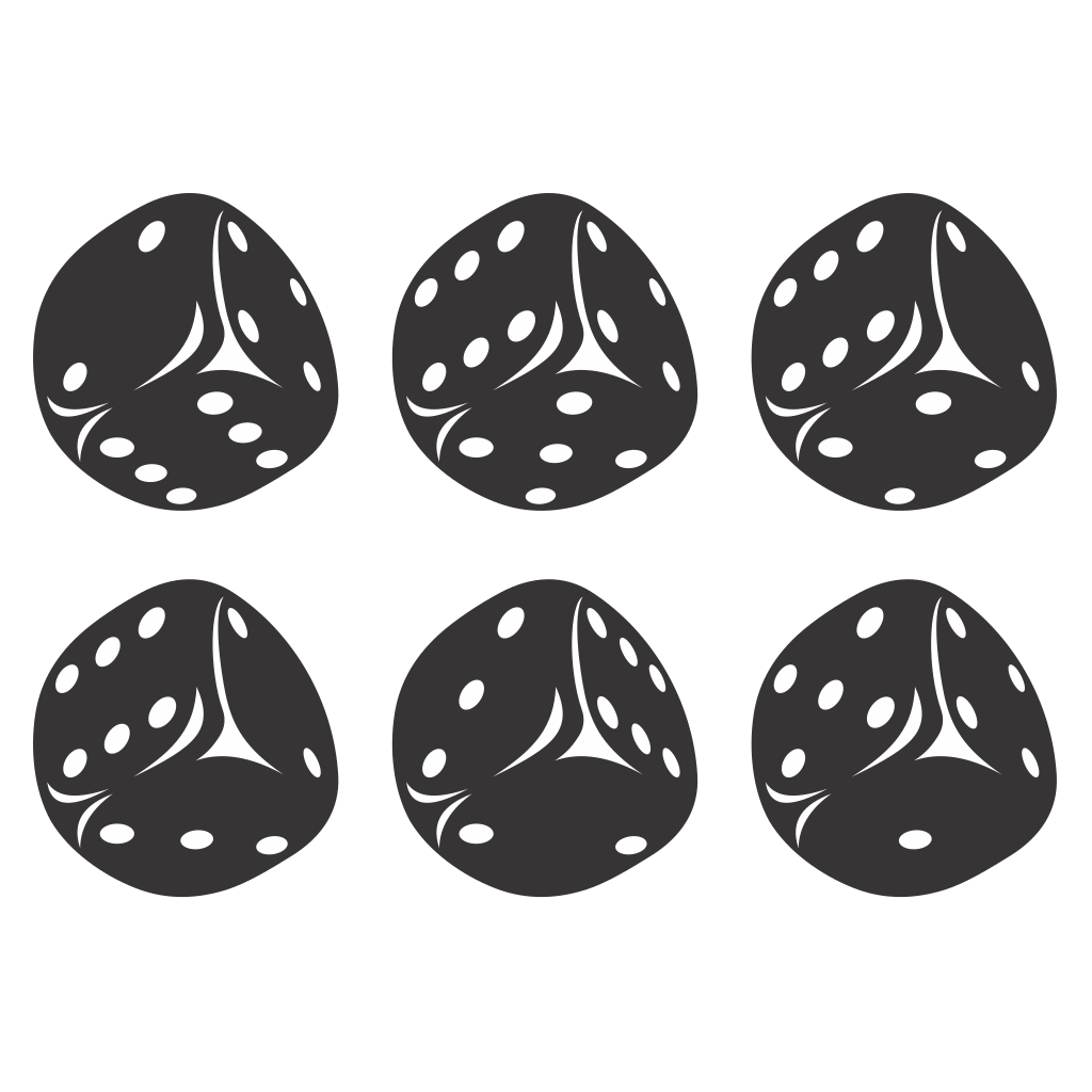 Unique vector dice design for cutting machine projects