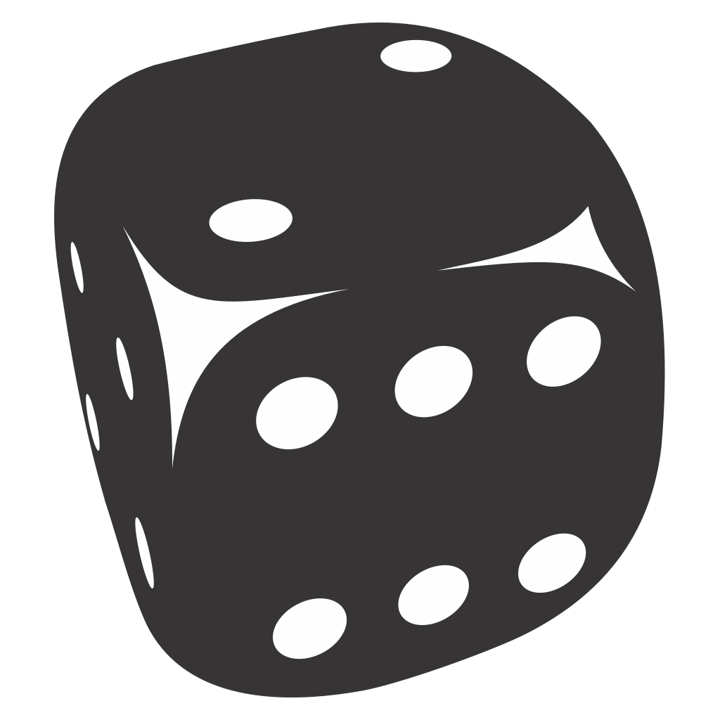 Unique black dice graphic for crafting and design projects